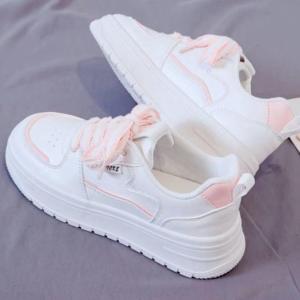 Alethia   (มาใหม่) รองเท้าผ้าใบผู้หญิง รองเท้าแฟชั่นสไตส์เกาาหลีสุดฮิต เสริมส้น4cm NO.A0108