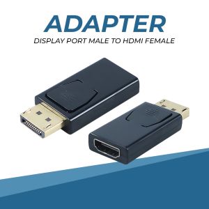 Converter Display Port Male to HDMI Port Female Video Adapter Supports