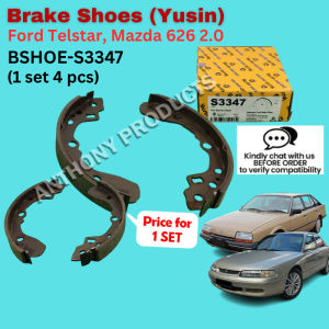 Yusin Brake Shoes Set Rear For Ford Telstar and Mazda 626 2.0 – OEM Replacement Part