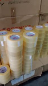 Sadoline~200M Wide Yellow Transparent Packing Tape Tough Stretch Tape For Shipping Package Seal