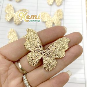 Tag bướm cài áo kim loại nguyên khối 4cm sang trọng có sẵn ghim cài