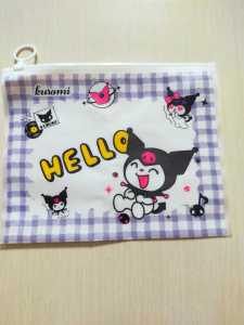 MAP A5 / POUCH ZIPPER SERBAGUNA PVC MOTIF SANRIO KARAKTER KUROMI - MELODY - POCHA Tempat pensil
