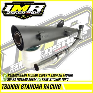 KNALPOT TSUKIGI STANDAR RACING KHARISMA KIRANA SUPRA FIT X 125 ABSOLUTE REVO Dll