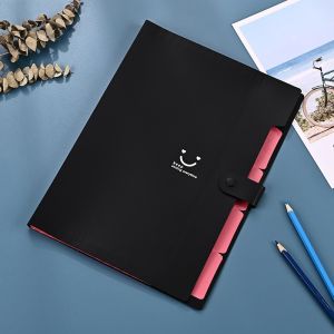 [SG STOCK]A4 Pastel Color Expanding File Folder 5-Pocket Document Organizer with Button Closure