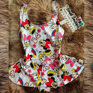 [Size Nhỡ-Đại] Váy Bơi Công Chúa Elsa Liền Thân Họa Tiết Hoạt Hình Đáng Yêu Cho Bé Gái 16-37kg