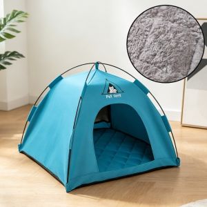 XYAX Di động Lều nhà cho thú cưng với thảm hai Thoải mái Nhà mèo gấp gọn Lồng nuôi thú cưng Thoáng khí Lều ngủ cho thú cưng Sử dụng khi đi cắm trại