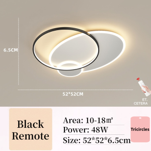 Nordic Style Tricircles Modern LED Ceiling Light Remote/Tricolor Living room/ Childrens Room/Restaurant/Kitchen Lamp
