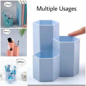 Three-grid Diagonal Pen Container Desktop Multi-functional Storage Box Nordic Creative Pen Container Office Tools
