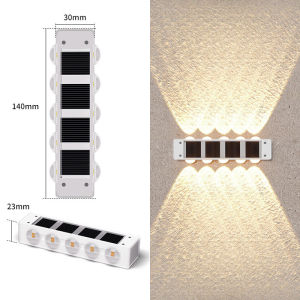 【COD】16 Led Lampu Lampi Dinding Outdoor Tenaga Surya Lampu Hias Taman Lampu Tiang Teras Rumah Lampu Teras Minimalis Lampu Solar Anti Air/Lampu Dinding Outdoor Minimalis Lampu Taman Lampu IP65 LED Wall Lamp Waterproof Lampu Hias Dinding 2/6/8/10 LED
