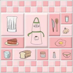 Stiker Dinding Anti Minyak Wall Sticker Anti Minyak Dapur Kitchen Sheet ukuran besar 60X100 cm