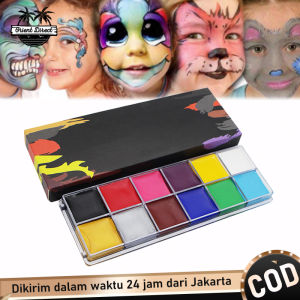 Face Painting Make Up Anak 12 Color Body Painting Wajah Cat Makeup Tool Body Art Paint