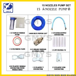 M10 - 15 NOZZLES MIST PUMP SET for Swiftlet Farms / Mushroom Farms