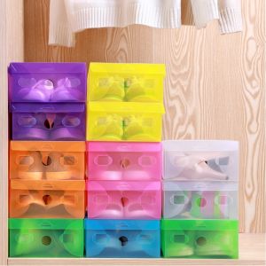 【One Cat Shop】1Pc New Style Colorful Small Size Shoebox Foldable Storage Organizer Box Space Saver