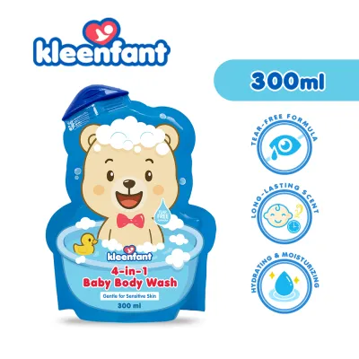 Kleenfant Hypoallergenic Bodywash and Shampoo Refill Collection Essentials for Baby and Kids