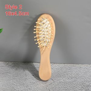 ADAM 1Pc Paddle Cushion Wood Comb Hairbrush Hair Loss Massage Brush Hair Care Bamboo Comb Hair Scalp