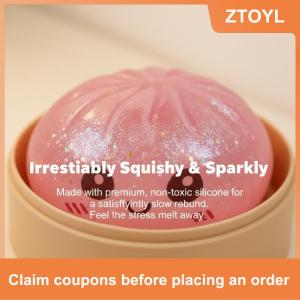 【ZTOYL】 Jumbo Rainbow Dumpling Squishies 1pc Oversized Soft Slow Rebound Sensory Squeeze Toy for Desk Decoration