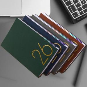 QUANSEN 1Pcs 12 Months Wear-resistant 365 Days Efficiency Notebook With Bookmark Thick Paper English 2026 Schedule Planner Notepad
