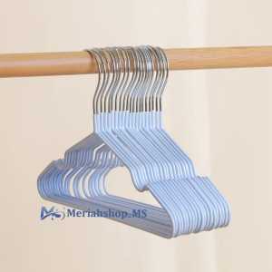 MERIAHSHOP Gantungan Baju 4 Pcs / 8 Pcs Hanger Stainless Steel Warna / Gantungan Anti Slip / Hanger Anti Karat Warna Pastel Serbaguna