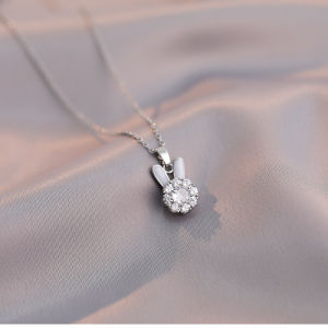 Kalung Titanium Wanita Anti Karat / Kalung titanium Set Permata Rantai Emas  Stile Korea Fashion