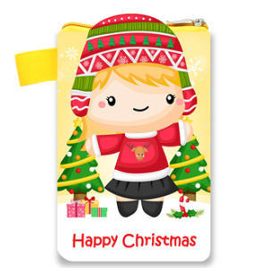 Dompet Panjang 3D Christmas Souvenir Natal Sekolah