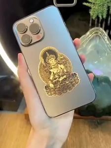 Twelve Zodiac Guardian Deities Nativally Auspicious Buddha Phone Stickers Metal Buddha Stickers Samantabhadra Mahavairocana Guanyin Zodiac Patron Saint Ben Life Buddha Mobile Phone Sticker Metal Paste Buddha Post Paper