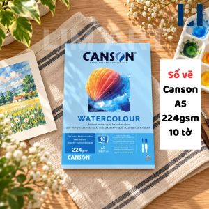 Sổ Vẽ Canson Watercolour & Drawing – Giấy Vẽ Chuyên Dụng Cho Màu Nước Chì Phác Thảo LIM ART