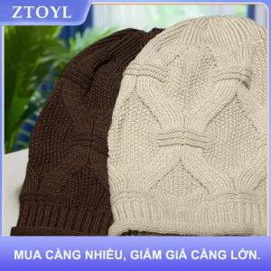 【ZTOYL】 Mùa thu mùa đông cán cạnh dệt kim Mũ thời trang phụ nữ bên ngoài thể thao bảo vệ lạnh Mũ Beanie ấm