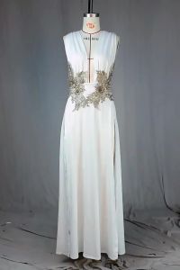 Fairy Costume Dress Women Prom High Split Wedding Cocktail Night Carnival Party Floral Appliques Greek Goddess Dress Up