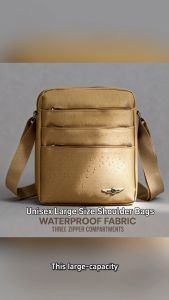 Large Capacity Crossbody Shoulder Bags Canvas Waterproof Multi- Zipper Pocket Sling Bag for Travel Work High School Daily Use