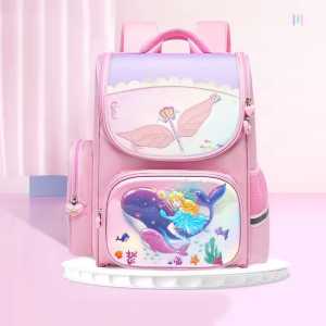 Tas Ransel Sekolah Anak Cewe SD Motif Unicorn Paus 3D Waterproof