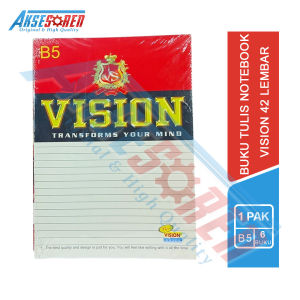 Buku Tulis Sekolah Campus Genius 42 Lembar [1 Pack/6 Buku] / Buku Tulis Boxy Genius notebooks / Buku Kampus 1 Pak / Perengkapan Sekolah / Buku Catatan