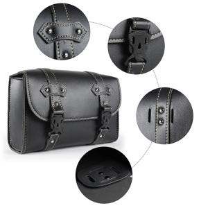 Universal Motorcycle Saddlebag Model Side PU Leather Luggage Saddle Bag Storage Tool Pouch for Sportster XL883 XL1200