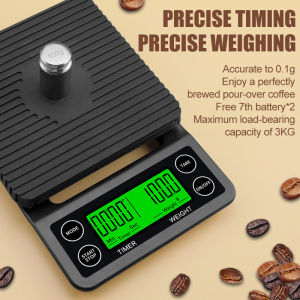 Unicorn 3kg 0.1g High Precision LCD Electronic Scales Digital Coffee Scale With Timer Portable Kitchen Scale