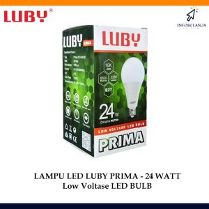 Bohlam Lampu LED Luby Prima 24 W Cahaya Putih Low Voltase A-Bulb SNI