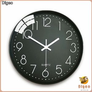 Digeo Wall Clock Silent Non-Ticking Round Wall Clock Modern Simple Style Fashion Watch