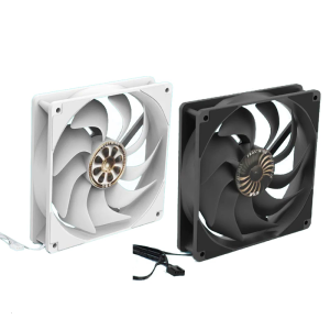 PWM Controlled 12CM CPU Cooling Fan With Temperature Sensor Quiet Operation Plastic Metal Durability