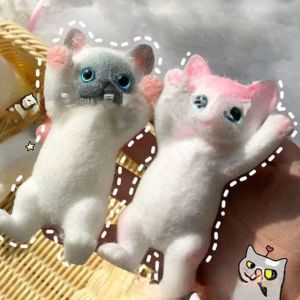 Juviaal 捏捏乐 squishy toy 解压玩具 Slow Rebound Cat Doll Squeeze Toy Animal Cartoon Simulation Cat Squeeze Toys Novelty Colorful Cat Fidget Toy Sensory Toys
