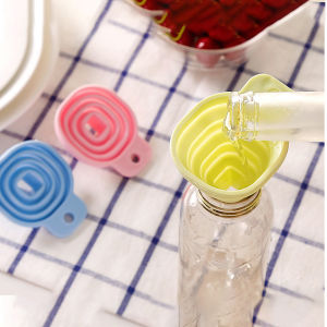 กรวยซิลิโคน พับเก็บประหยัดพื้นที่ แขวนง่าย พกพาสะดวก กรวยกรอกน้ำ กรวยแบบพกพา Silicone funnel