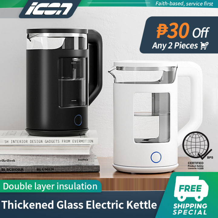 ICON Electric Kettle 2L/ 2.3L /2.5L Large Capacity Electric Glass