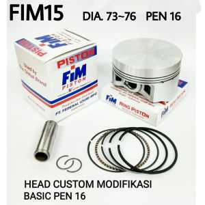 Piston kt FIM Custom Motor Pin 16 Dome Bahan Mentah ukr 73 74 75 76 mm