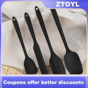 【ZTOYL】 4Pcs Set Non Stick Heat-Resistant Silicone Spatula Set Kitchen Utensils With Cream Scraper For Cooking Mixing Baking Tools