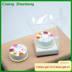 Cneng 1 12 Dollhouse Cartoon Cake With Clear Box Model Dollhouse Mini Simulation Dessert Decoration Dolls House Food Accessories
