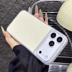Luxury Solid Color Shockproof Phone Case For iPhone 18 17 16 15 14 12 13 Pro Max 16e 17e 5G Clear Hybrid TPU+PC Protective Cover