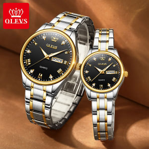 OLEVS Couple Watch Set Original Brand 2023 Sale Waterproof Fashion Stainless Steel Casual Imported Quartz Watch for Women /Man
