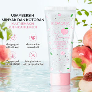 [BPOM] BIOAQUA Peach | Aloe NIACINAMIDE Brightening and Smooth Facial Exfoliating Gel Face Exfoliator Cleanser Skin
