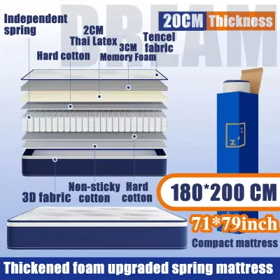 8.1 Inch Mattress Bed Foam Comfort Deluxe Memory Compression matress For Spring Mattress Single/Double/Queen/King Size