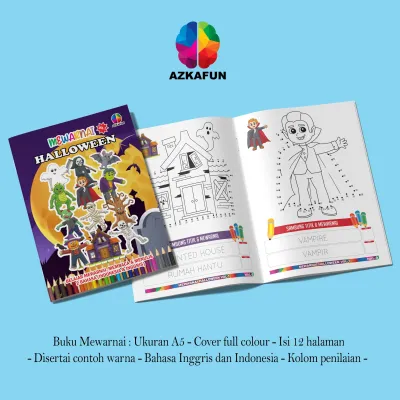 BUKU MEWARNAI VOL 1 Full colour - buku mewarnai anak