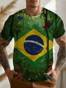 2026 Best-selling World Cup Brazil-themed mens football short-sleeve shirt t Shirt 3D Digitally Printed Sports Uniforms