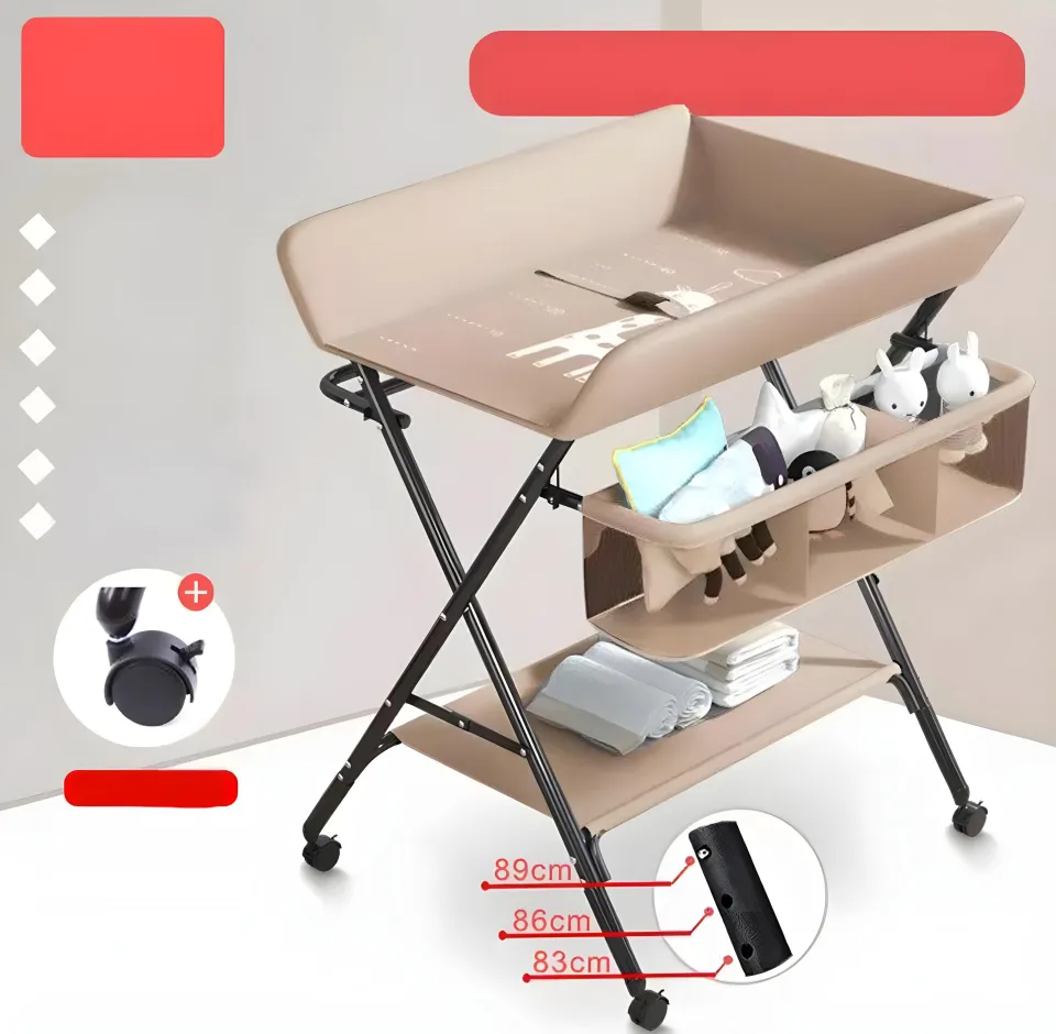 Multifunctional Foldable Baby Diaper Changing Table Station With