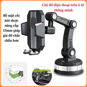 Giá Đỡ Điện Thoại Trên Ô Tô Cốc Hút Bảng Taplo Kính Xe Hơi Chắc Chắn Điều Hướng Nhiều Góc Xoay 360 Độ Linh Hoạt